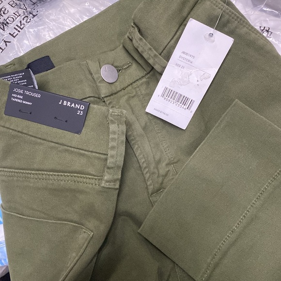 NWT J Brand jean josie trouser cargo army green dystopia mid rise tapered skinny - Picture 1 of 7